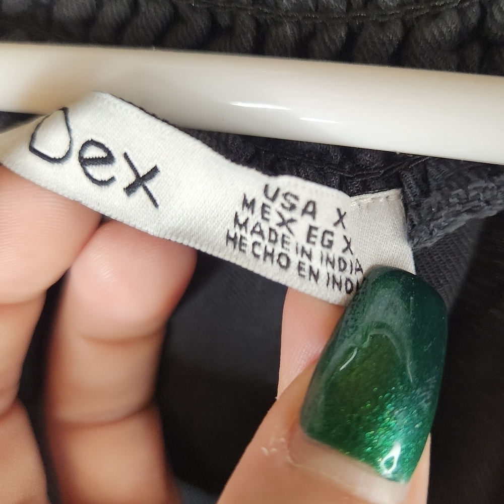 Dex NWT Dark Grey Frayed Hem Dress Size X (12/14) - Picture 5 of 9